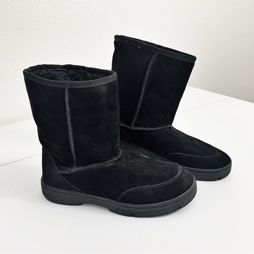 Route 66 Women's Black Leather Winter Boots ~ 10